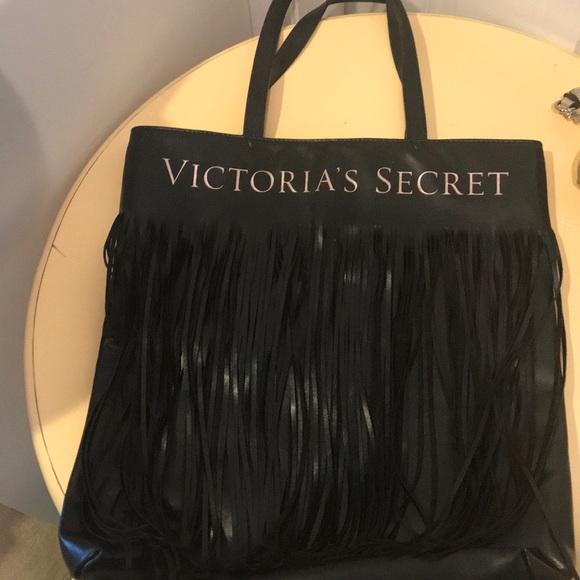 Victoria’s Secret black fringe tote - Picture 1 of 8